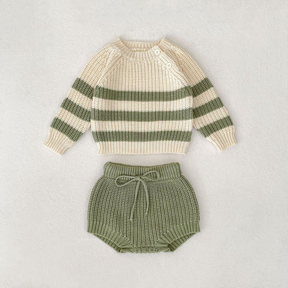 Baby Boys And Girls Autumn New Tops Pants Suit