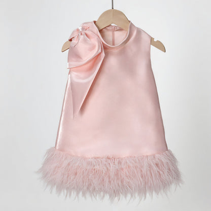 Summer New Patchwork Mesh Girls' Dress