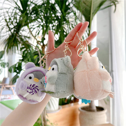 Crossdressing Penguin Doll Ice Cream Small Pendant Shaper Doll