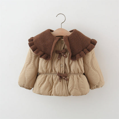 Winter Thick Cotton-padded Coat Girl Thermal Children's Clothing Top