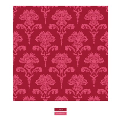 Print Convertible Sleeper with Zipper in Crimson Damask