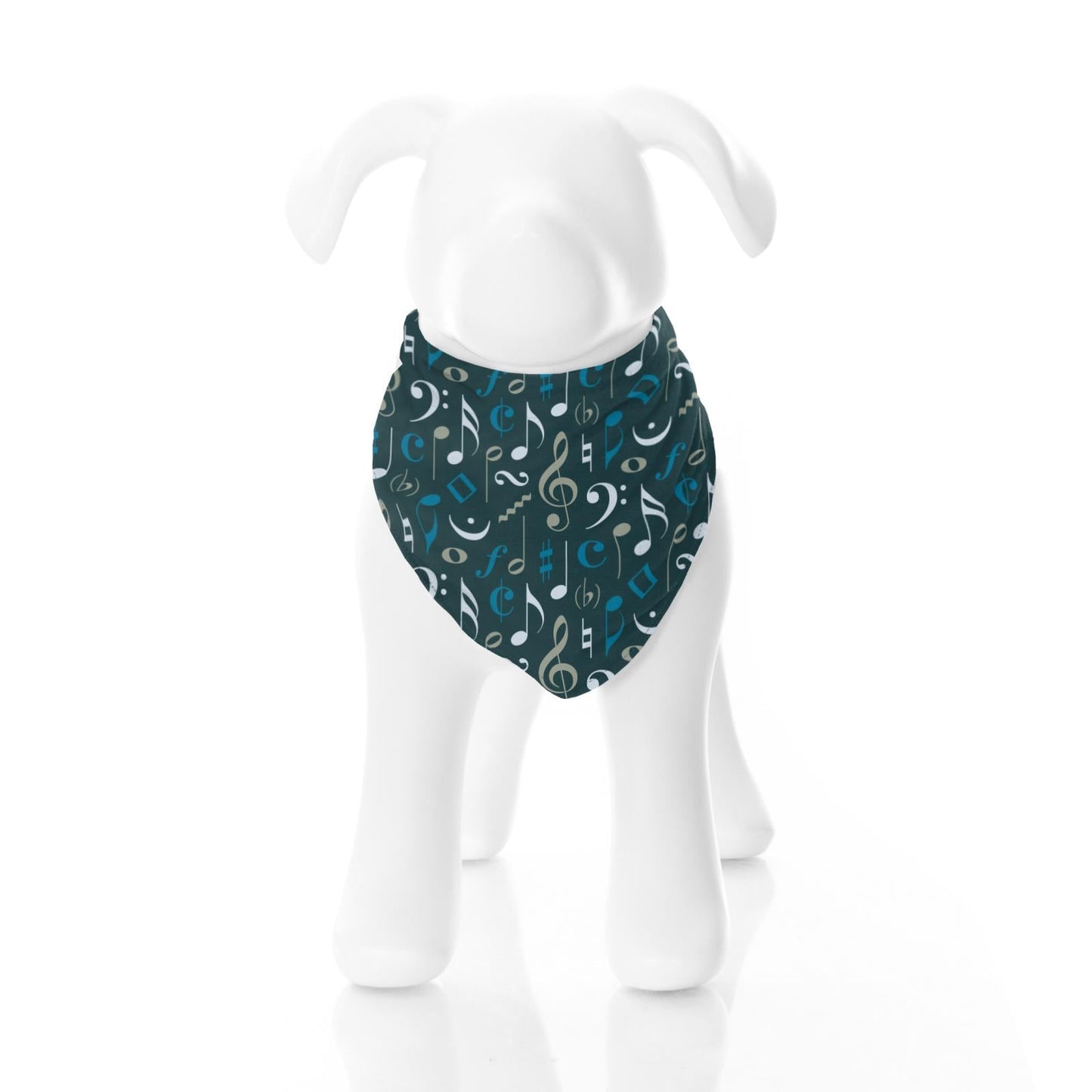 Print Dog Bandana in Pine Music Class