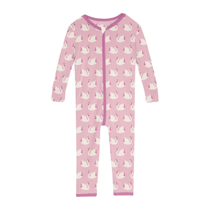 Print Convertible Sleeper with Zipper in Cake Pop Swan Princess