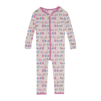 Print Convertible Sleeper with Zipper in Latte 3 Little Kittens