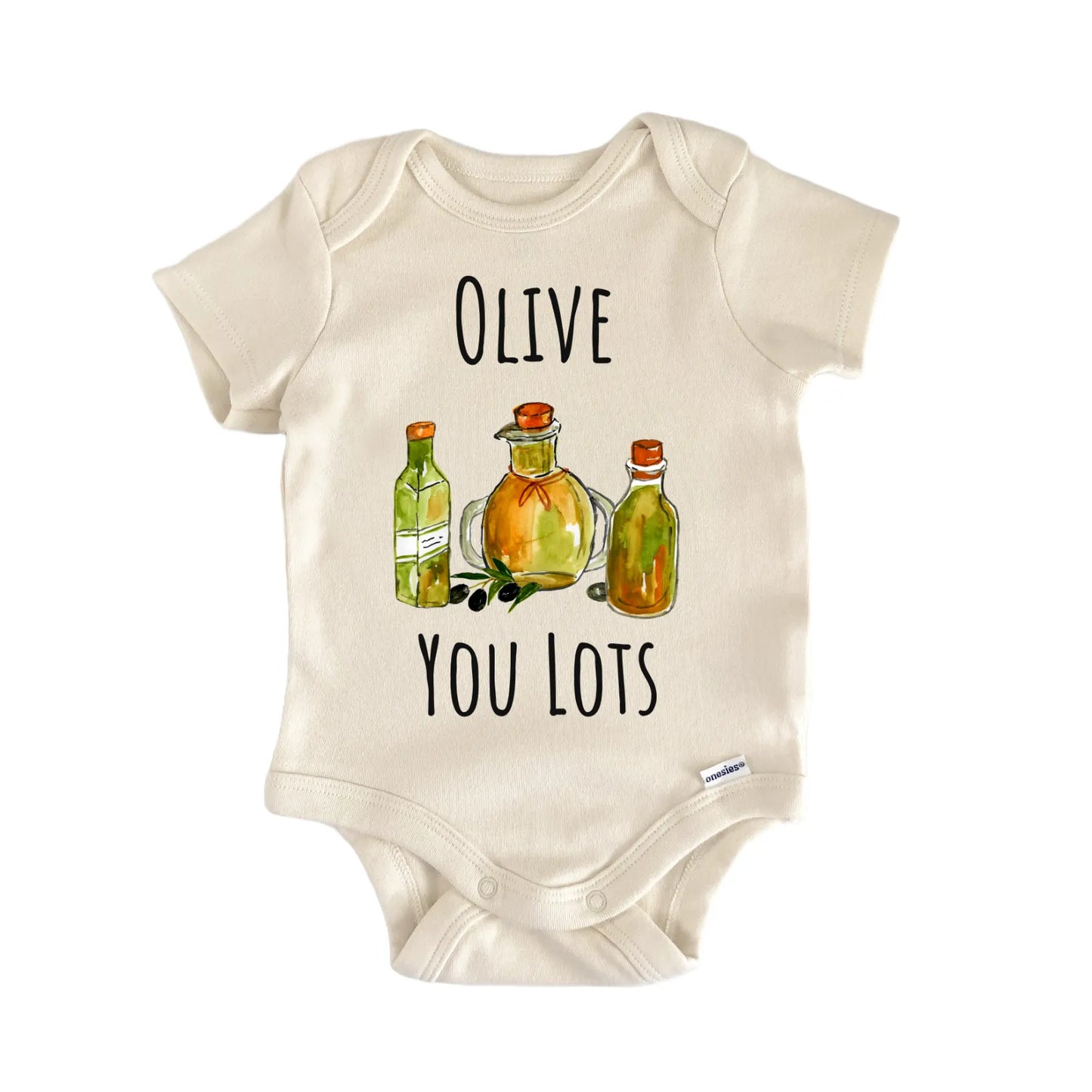 Olive Oil Vegetable Italian Foodie Baby Gift Baby Bodysuit