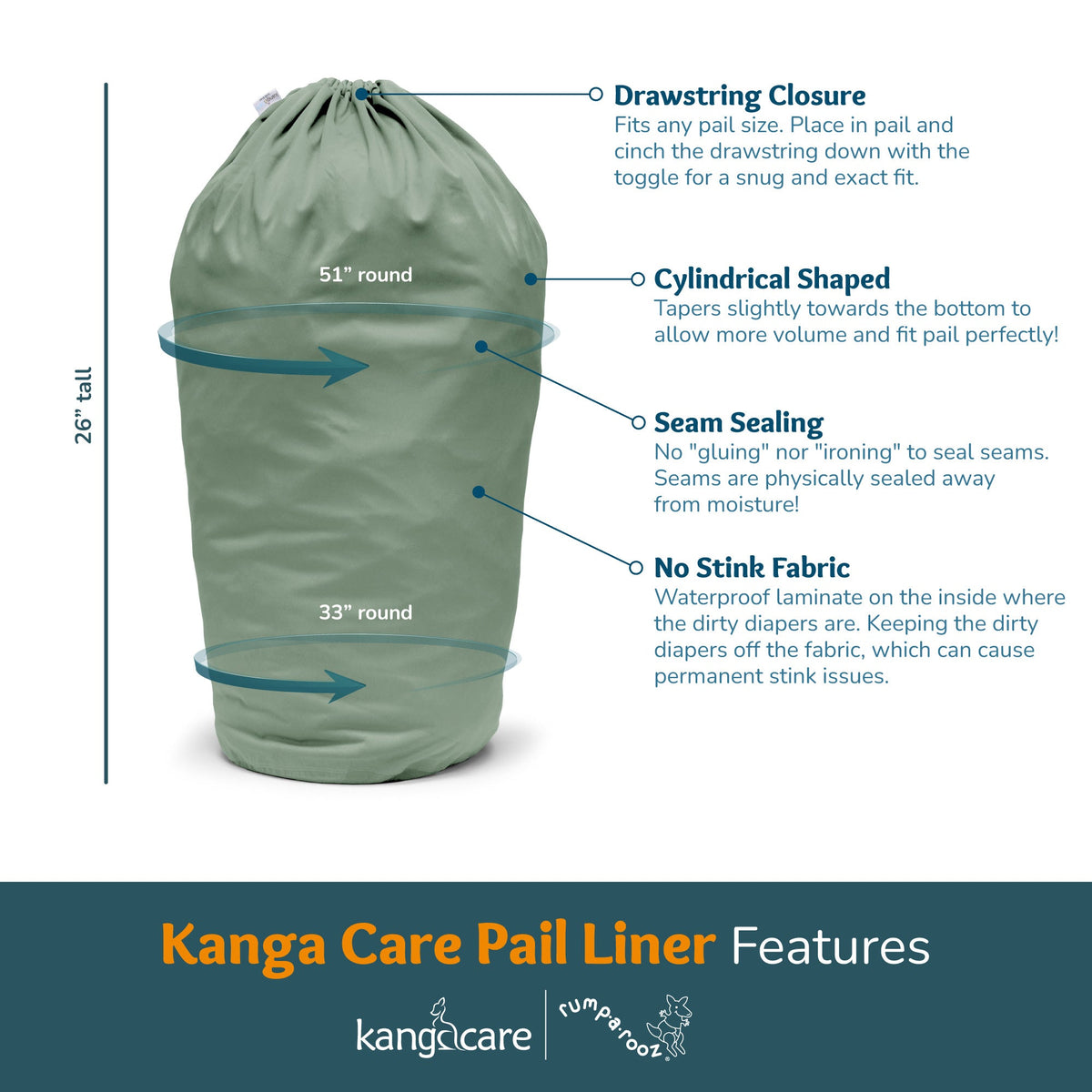 Kanga Care Pail Liner - Platinum