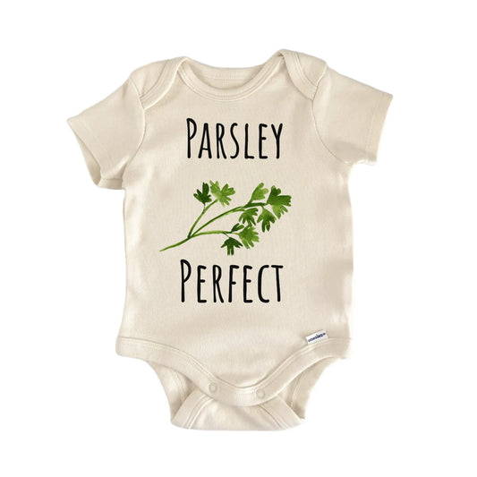 Parsley Perfect Cooking Herb Spice Baby Gift Baby Bodysuit