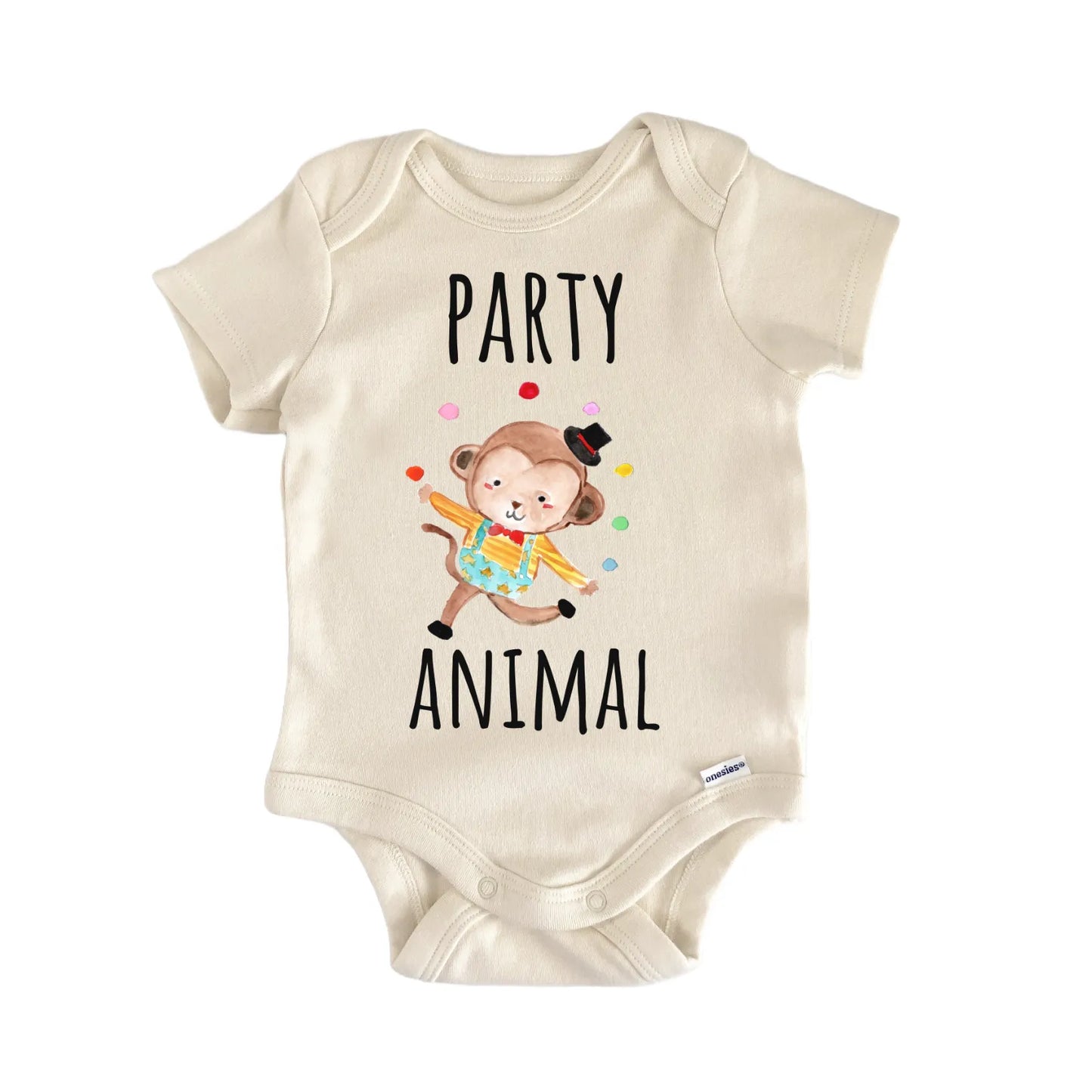 Party Animal Monkey Birthday Circus Infant Gift Baby Bodysuit