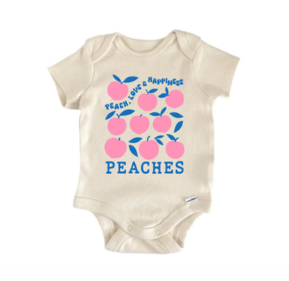 Peaches Fruit Retro Newborn Baby Onesie® Onesie®