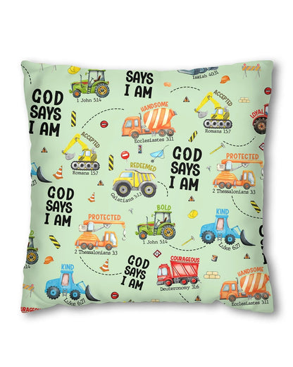 God Says I Am Boy Bamboo Pillow Case