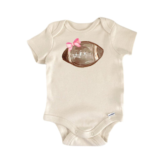 Pink Bowtie Football Newborn Baby Onesie® Onesie®