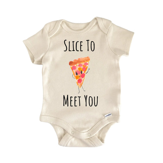 Pizza Reveal Italian Foodie Baby Gift Baby Bodysuit