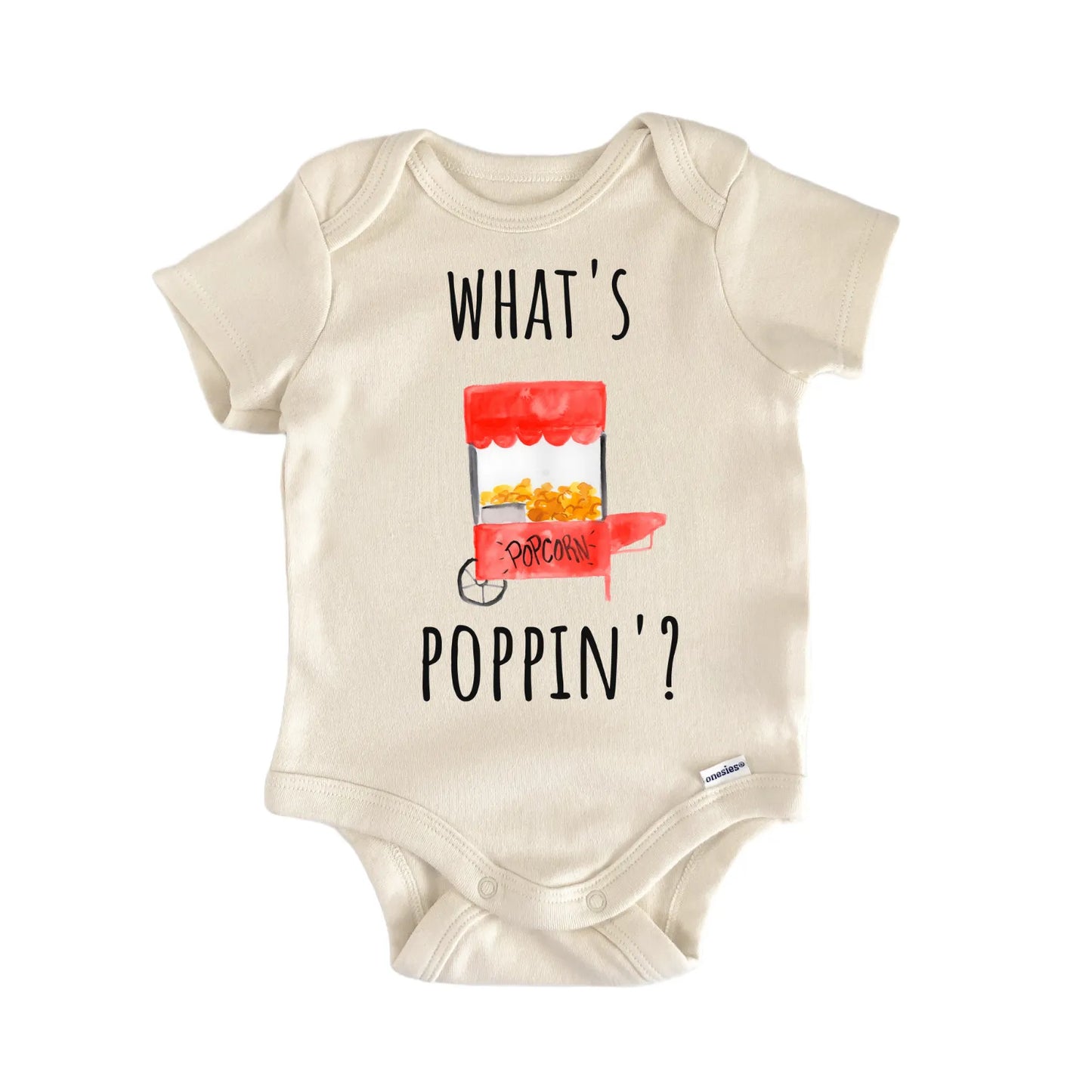 Popcorn Movie TV Snack Foodie Newborn Gift Baby Bodysuit