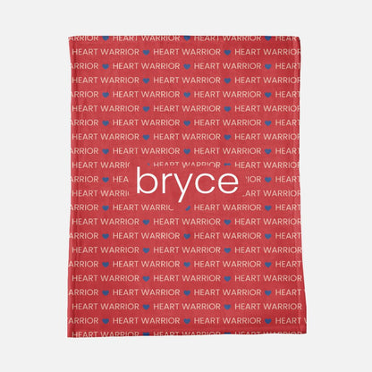 Heart Warrior Personalized Minky Blanket