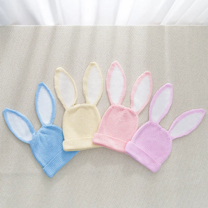 Bunny Ear Knit Beanie in Lilac
