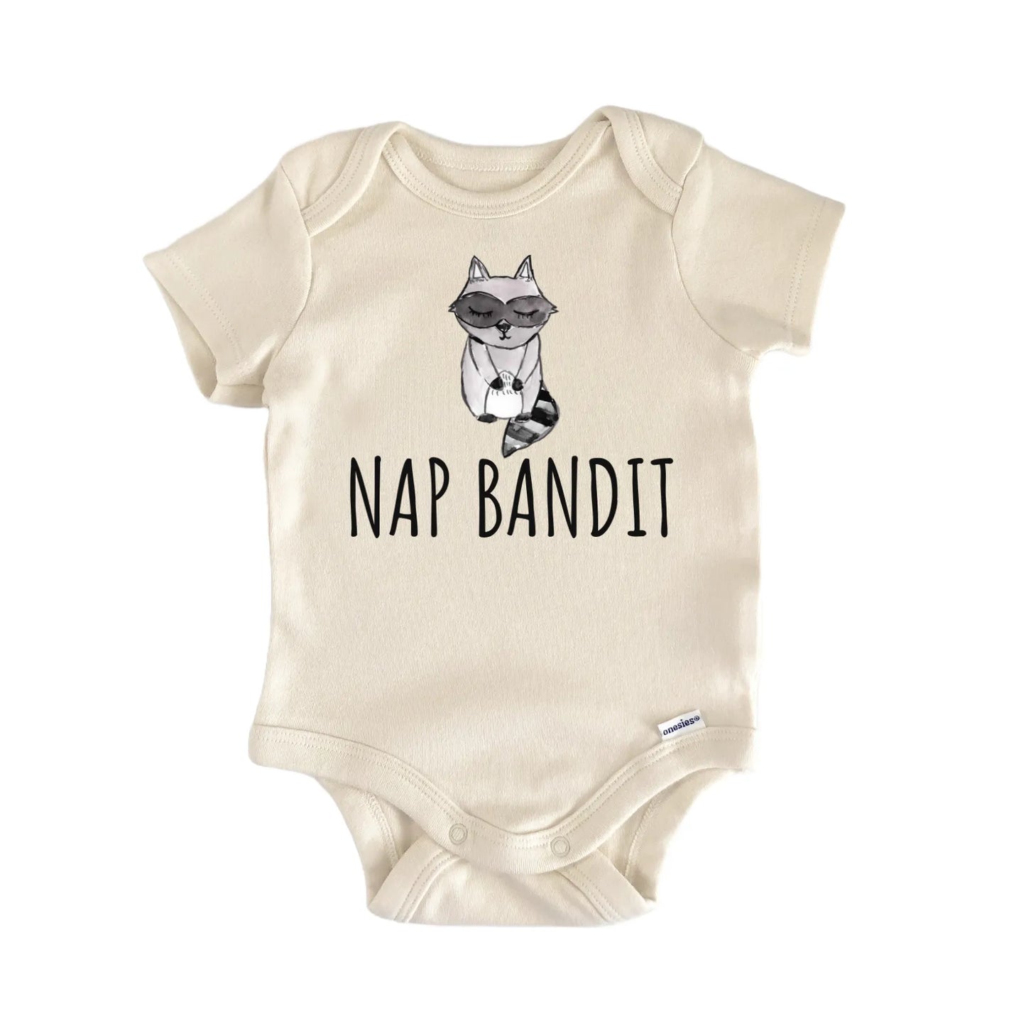 Raccoon Nap Animal Woodland Baby Gift Baby Bodysuit