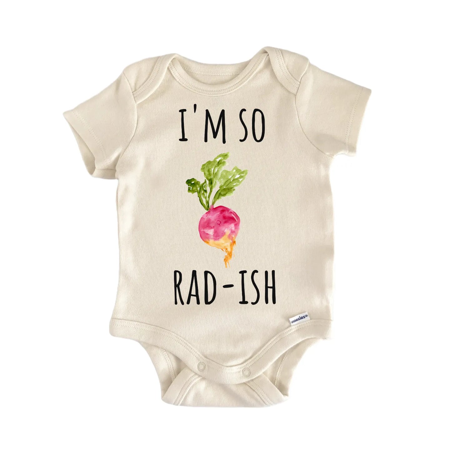 Radish Root Vegetable Beet Farm Newborn Gift Baby Bodysuit