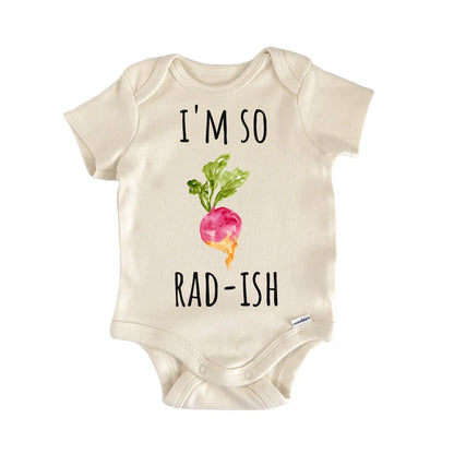Radish Root Vegetable Beet Farm Newborn Gift Baby Bodysuit