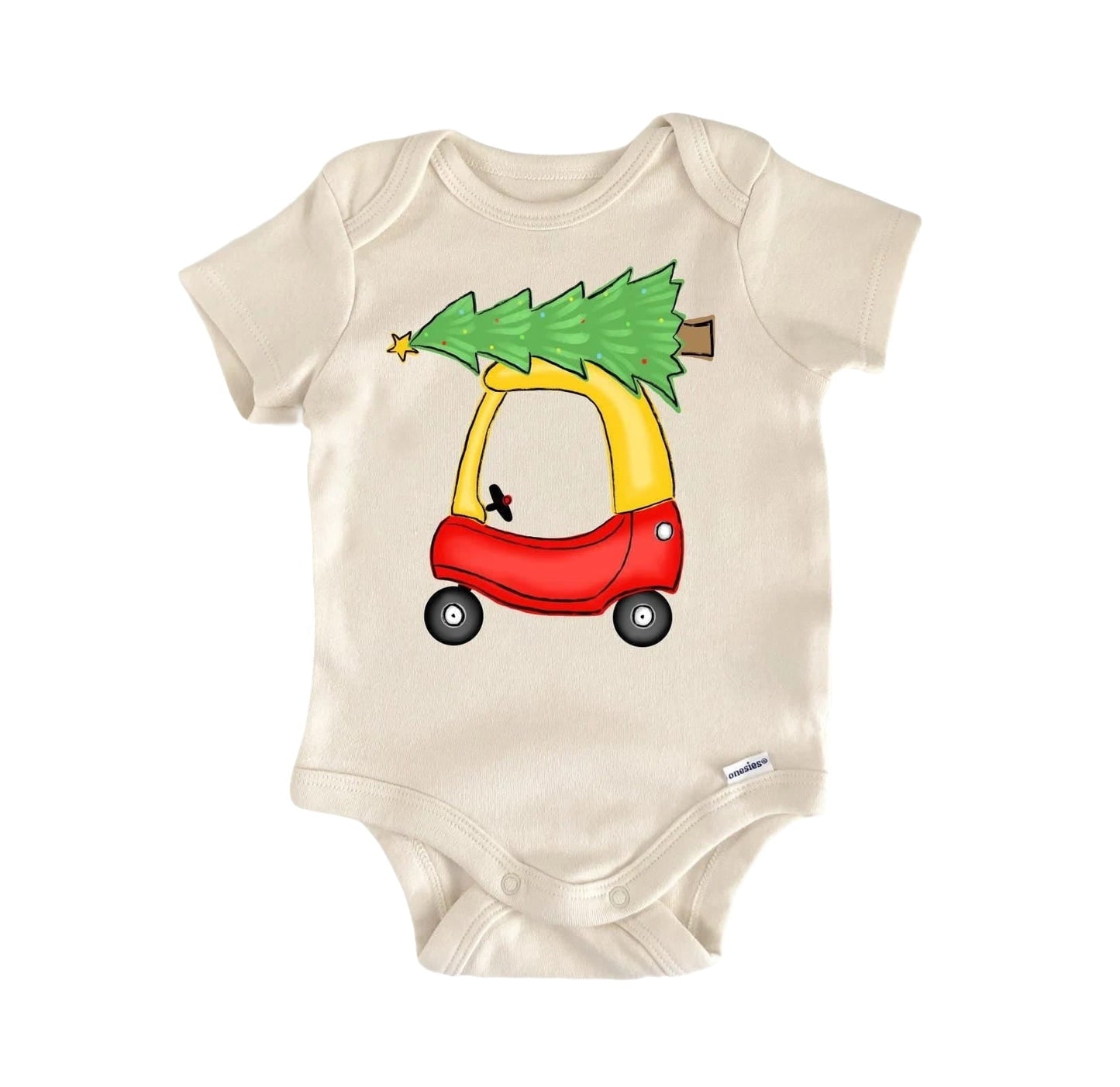 Red Car Christmas Tree Newborn Baby Onesie® Onesie®