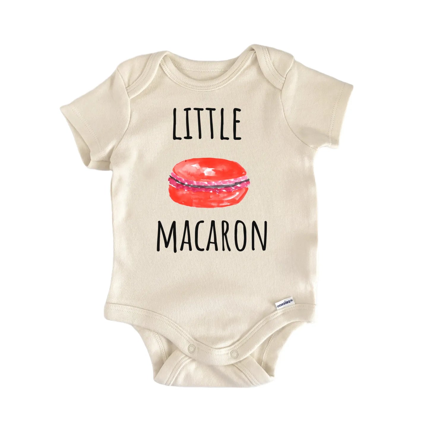 Red Macaron Pastry French Dessert Baby Gift Baby Bodysuit