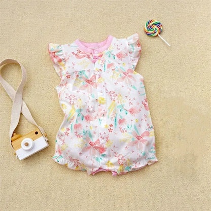3-18 Month baby Summer clothes rompers girls overalls short Sleeve bodysuit cotton baby clothing jumpsuit newborn Girl onesies