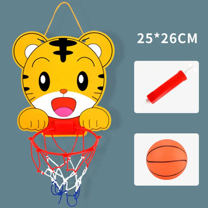 Kids Adjustable Basketball Stands Cartoon Animals Shape Shooting Basket Indoor Outdoor Sports Games Basketball Hoop