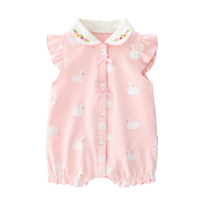3-18 Month baby Summer clothes rompers girls overalls short Sleeve bodysuit cotton baby clothing jumpsuit newborn Girl onesies
