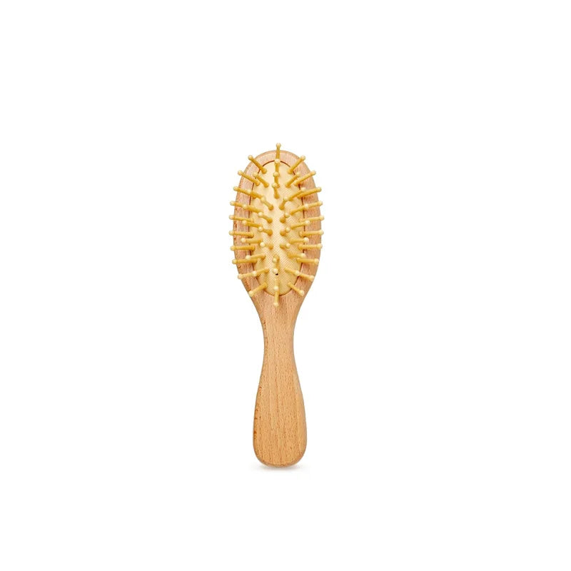 Newborn Baby Wool Baby Wooden Brush Comb Newborn Hair Brush Infant Head Massager Portable Baby Comb Hair Bath Brush Comb New