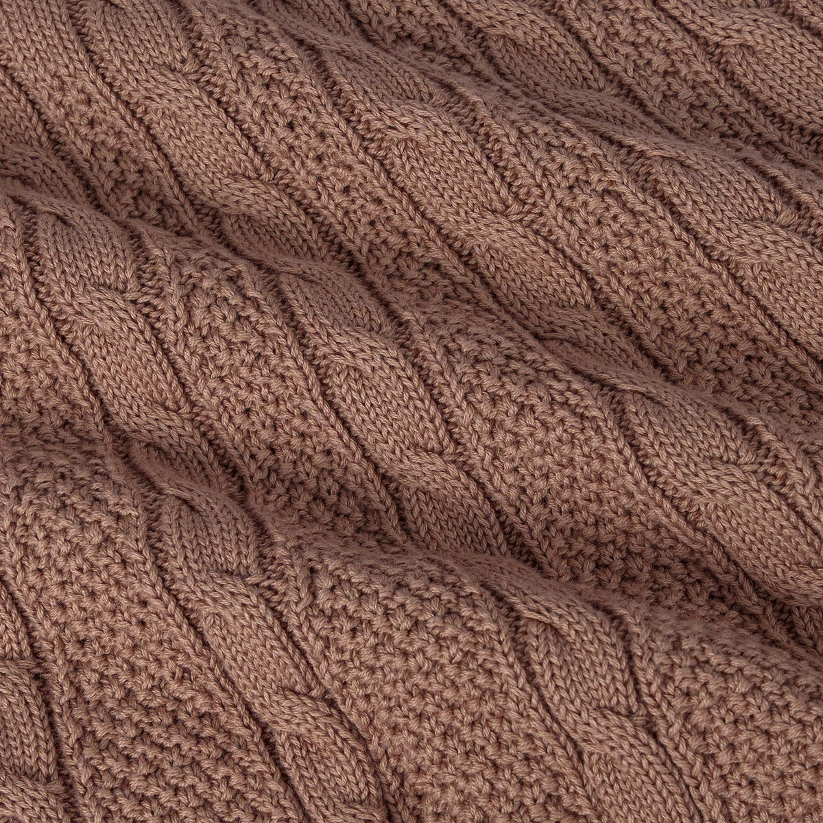Cable Knit Polo Dress in Mocha