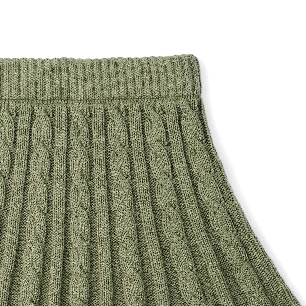 Cable Knit Skirts in Sage Green