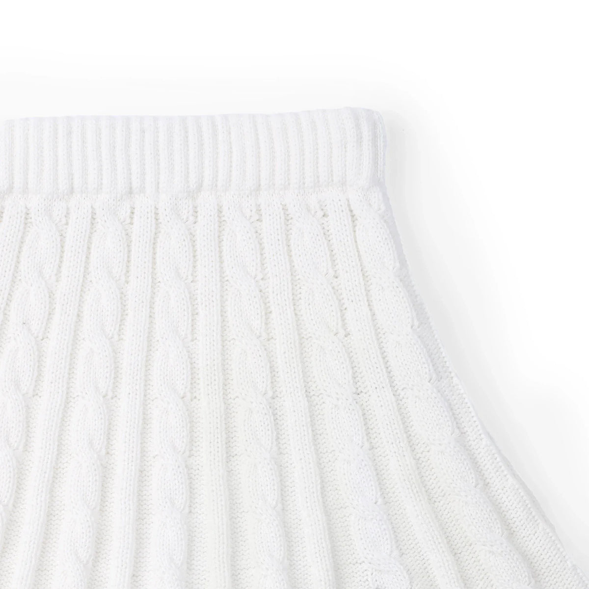 Cable Knit Skirts in White