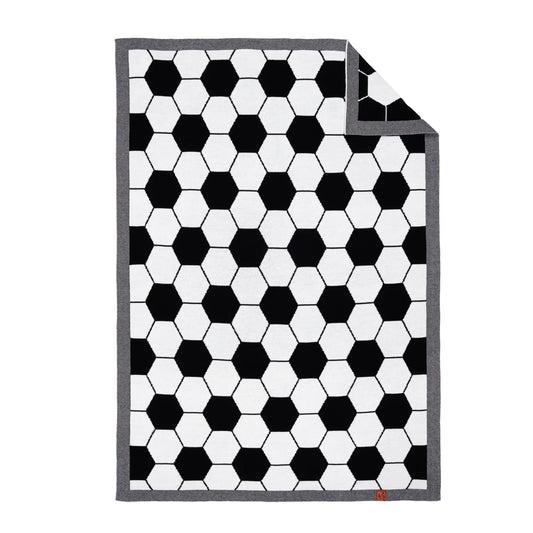 Soccer Jacquard Knit Baby Blanket