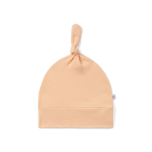 Baby Knotted Cap in Peach Fuzz
