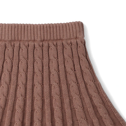 Cable Knit Skirts in Mocha