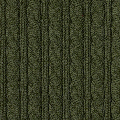 Classic Cable Knit Baby Sweater in Forest Green