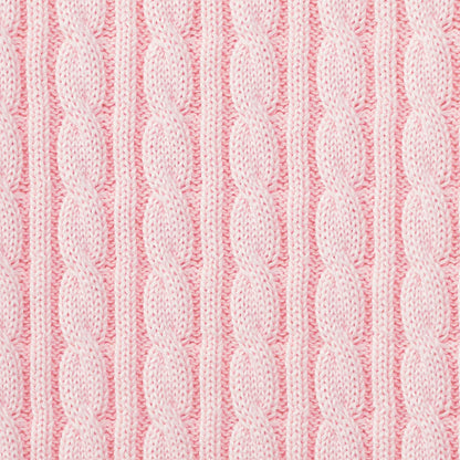 Classic Cable Knit Baby Sweater in Pink