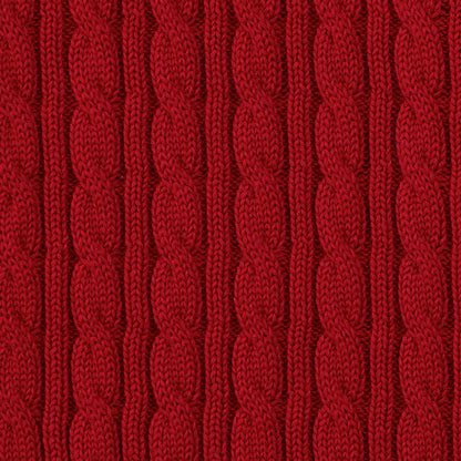 Classic Cable Knit Baby Sweater in Red Xmas
