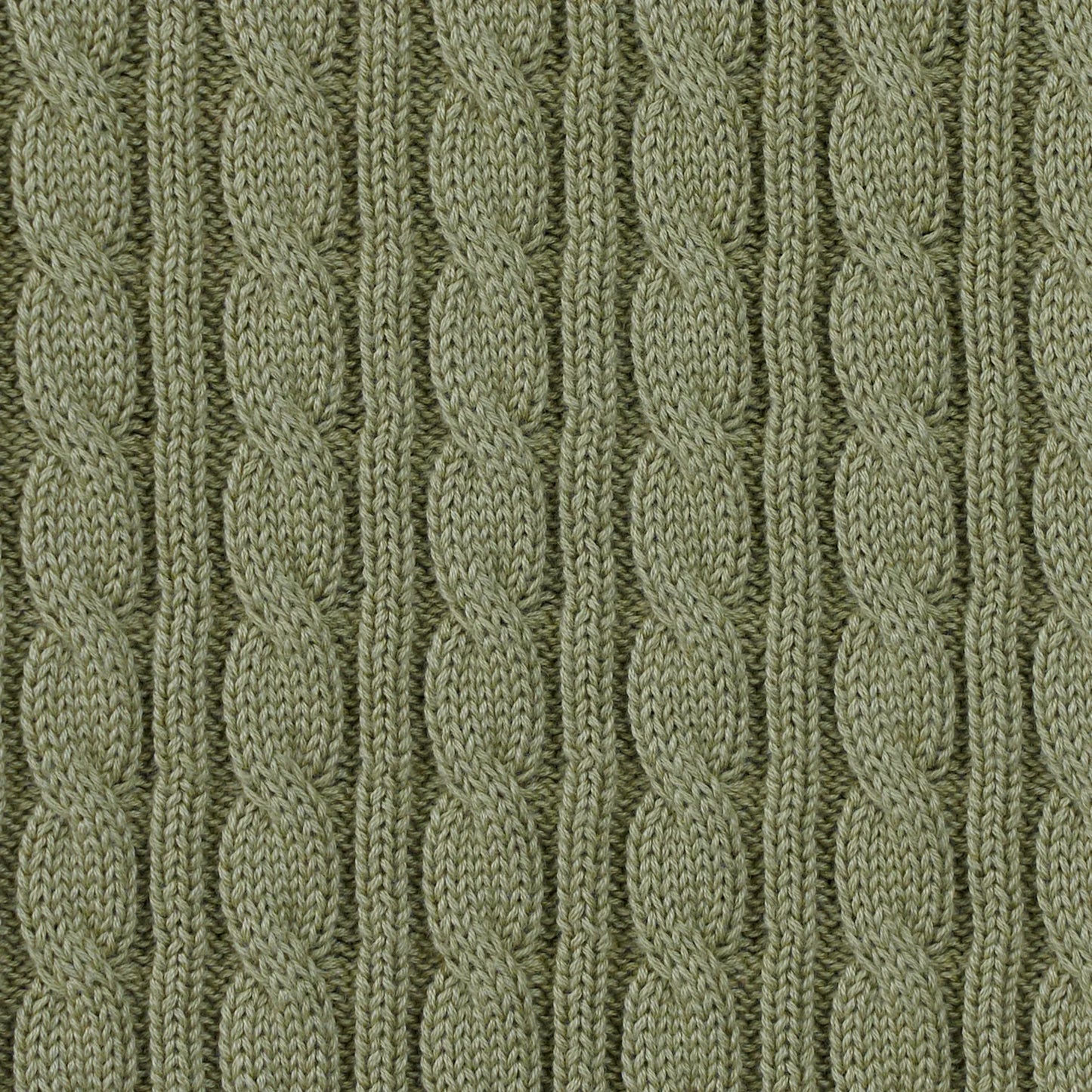 Classic Cable Knit Baby Sweater in Sage Green