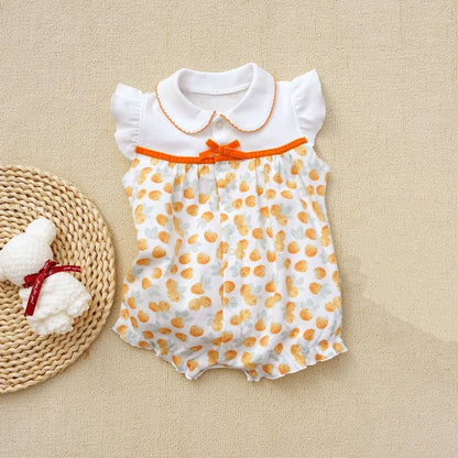 3-18 Month baby Summer clothes rompers girls overalls short Sleeve bodysuit cotton baby clothing jumpsuit newborn Girl onesies