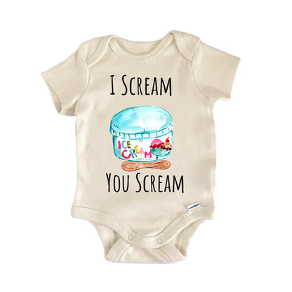 Scream Ice Cream Dessert Summer Baby Gift Baby Bodysuit