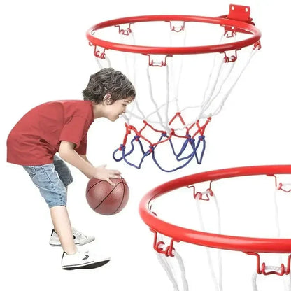 Wall Door Mounted Children Basketball Hoop Rim Screws Installed Goal Net Indoor Outdoor Shooting Practice Sports Toy Equipment