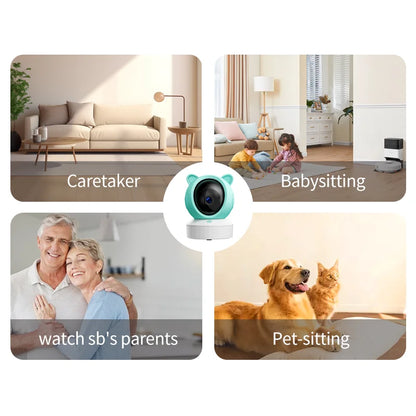 DANMINI 5 "tuya baby monitor 2K high definition WiFi remote mobile APP control up, down, left and right rotation gimbal camera