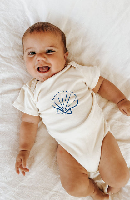 Seashell Organic Cotton Baby Bodysuit
