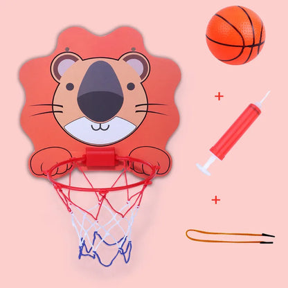 Kids Adjustable Basketball Stands Cartoon Animals Shape Shooting Basket Indoor Outdoor Sports Games Basketball Hoop