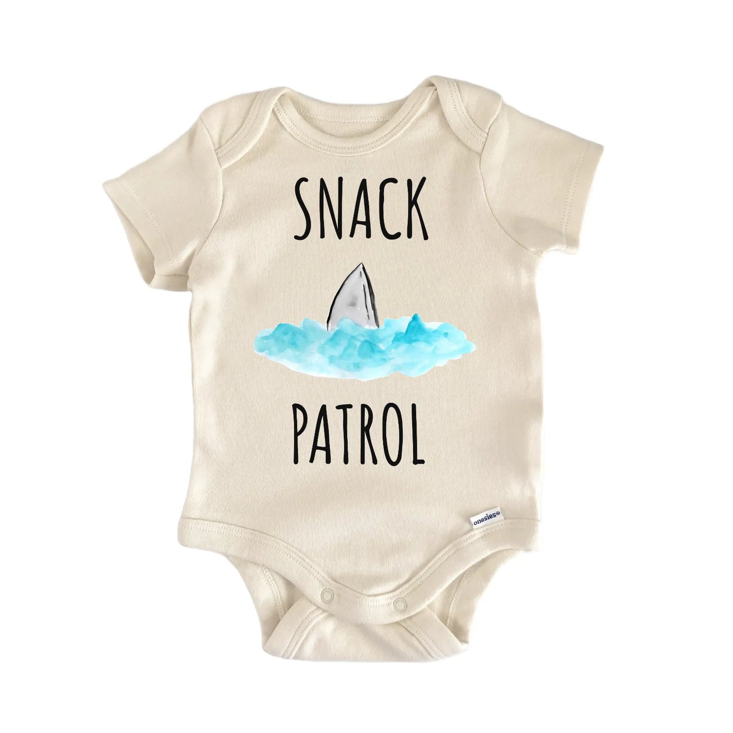 Shark Snack Patrol Ocean Fish Baby Gift Baby Bodysuit