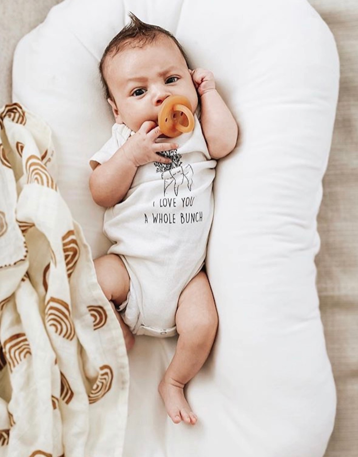 I Love You a Whole Bunch Organic Baby Bodysuit