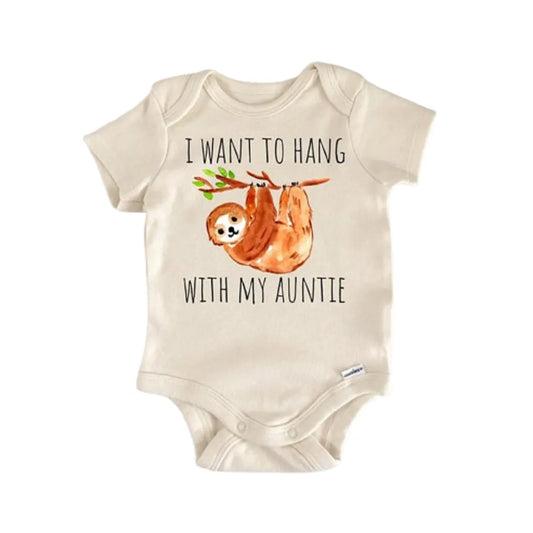Sloth Auntie Aunt Newborn Baby Onesie® Onesie®
