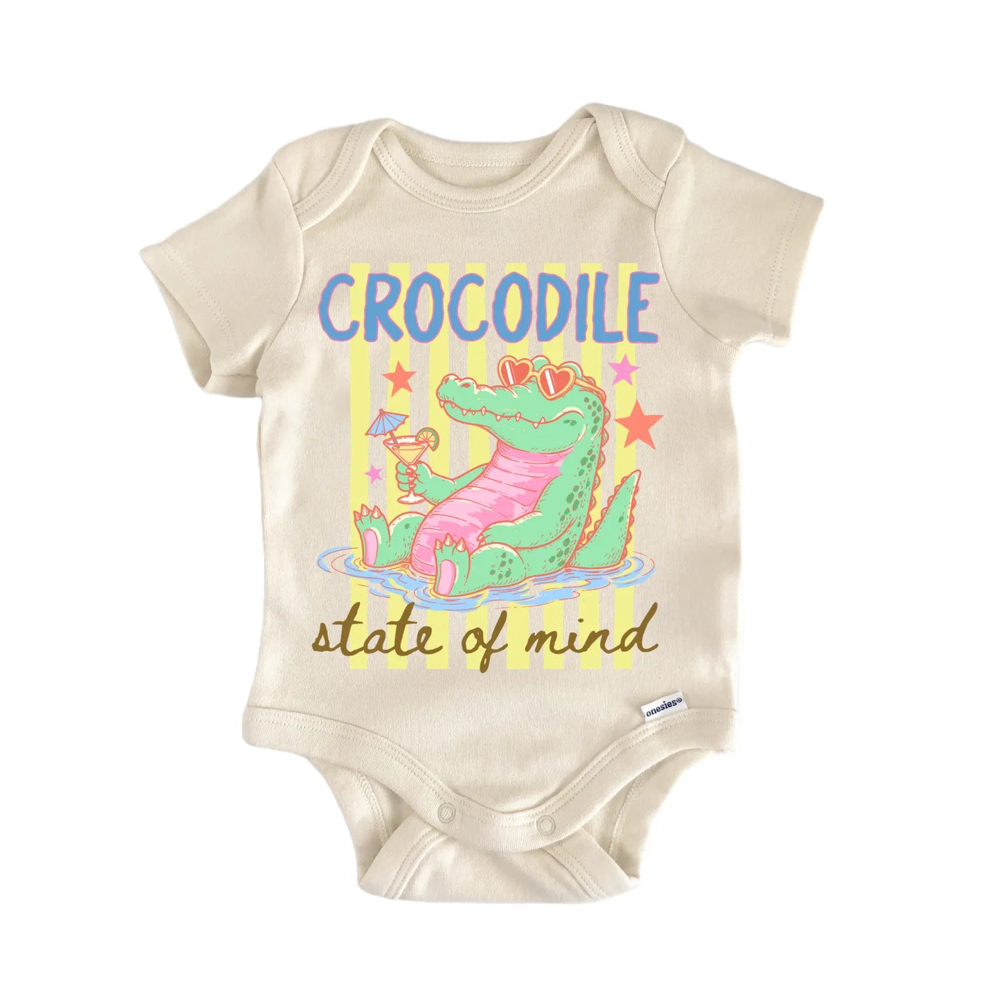 Summer Animal Crocodile Florida Infant Gift Baby Bodysuit