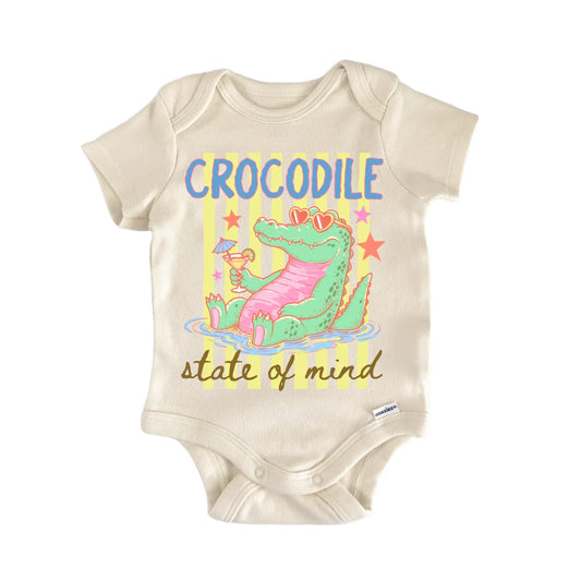 Summer Animal Crocodile Florida Infant Gift Baby Bodysuit