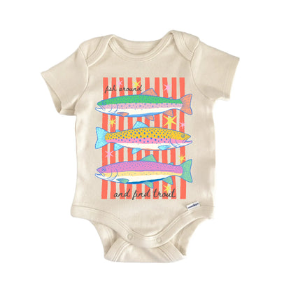 Summer Animal Trout Fishing Baby Gift Baby Bodysuit